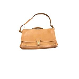Coach Metropolitan Briefcase Leather Messenger Bag British Tan
